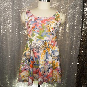 Retrolicious Modcloth Safari Print Dress 18W